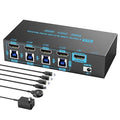 8K HDMI 2.1 KVM Switch 4 Computers 4 Port USB 3.0 8K@60Hz/4K@144Hz 4 In 1 Out by DXCHIP