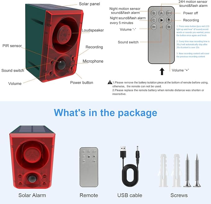 ChunHee Solar Outdoor Motion Sensor Alarm - Image 6