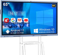 JYXCN 65" 4K Smart Board Interactive Digital Whiteboard, Android 11 & Windows by SmarterWorkEasierLife