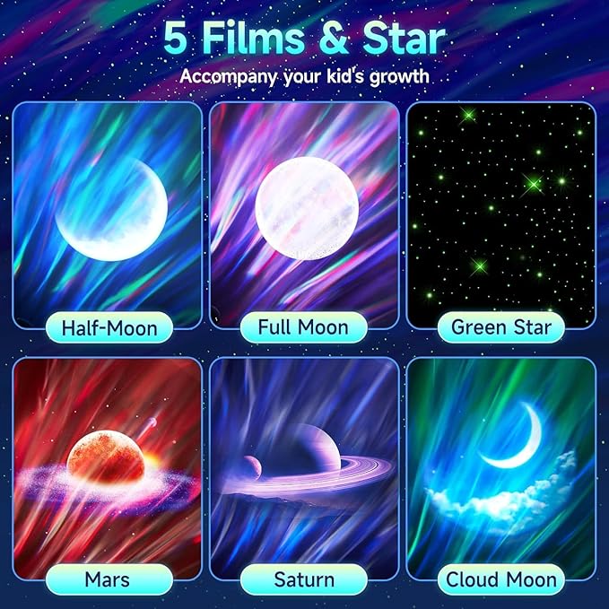 One Fire Northern Lights Projector, 300+Color Modes Galaxy Projector - Image 3