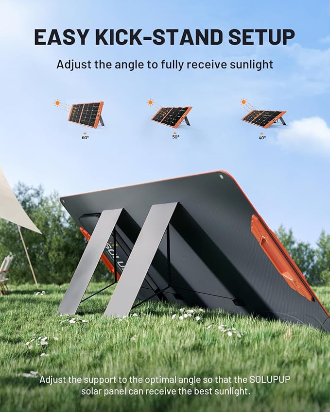 100W Portable Solar Panel for Power Station, 19.8V Foldable Solar Charger - Image 7