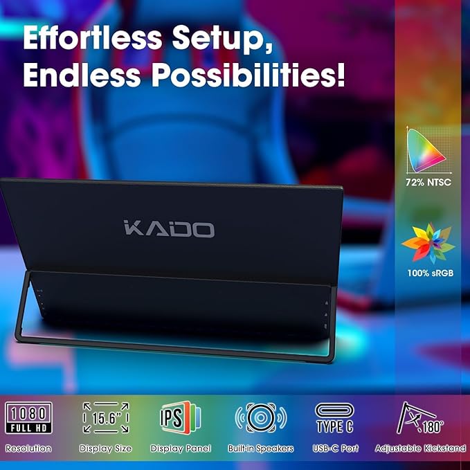 Kado 15.6" 1080p Portable Monitor - Image 2