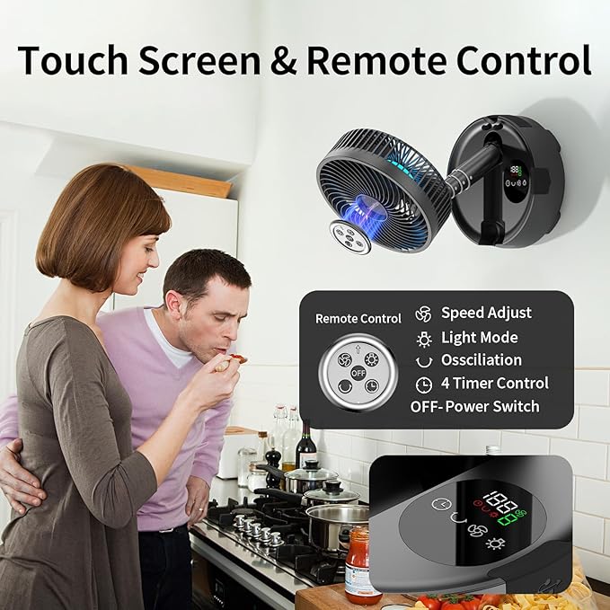 Socool 20000mAh Portable Fan Foldable Wireless Battery Rechargeable - Image 6