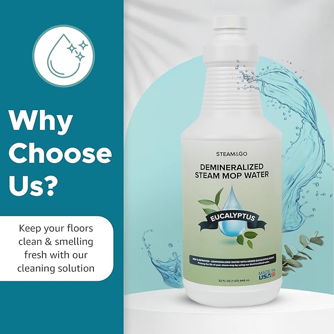 Steam & Go Demineralized Water for Steam Cleaner, PVC-Free Floor Cleaner Liquid - Image 3