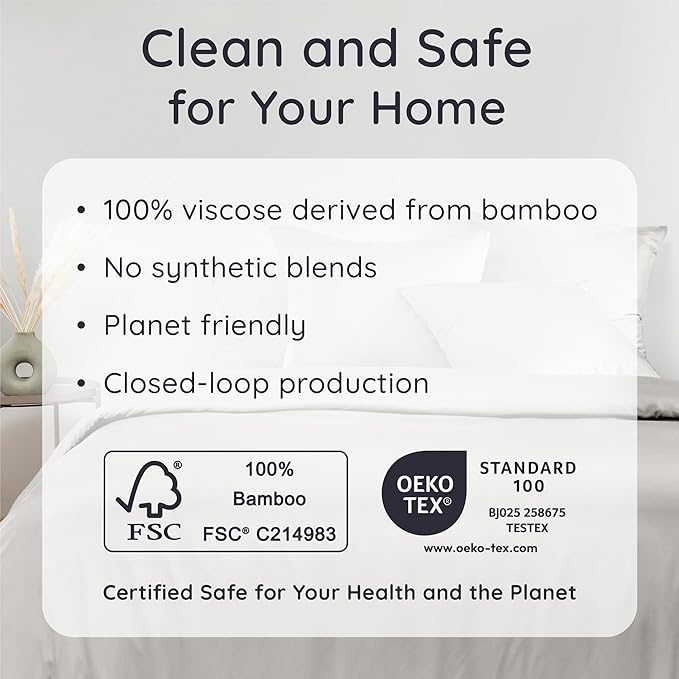 Bambaw 100% Viscose Derived from Bamboo Fitted Sheet Full Size, Cooling Fitted - Image 6