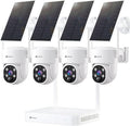 Kittyhok Solar Security Cameras Wireless Outdoor, 360° Pan & Tilt Home Security by Kittyhok