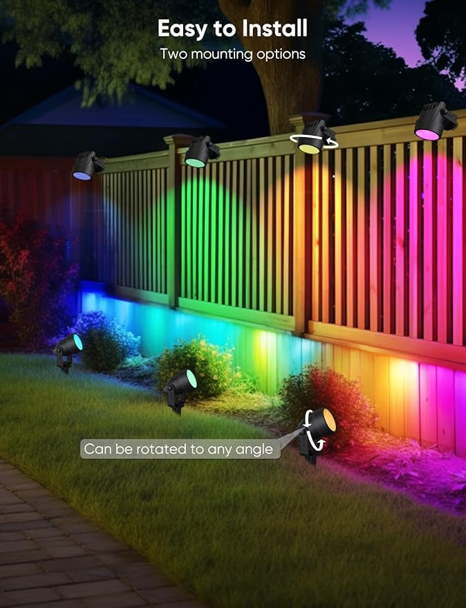 APPECK Low Voltage Landscape Lights, Smart RGBW Color Changing Landscape - Image 3