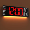 JALL 16" Large Digital Wall Mount Clock, Count Down Timer, Big LED, RGB Color by JALL