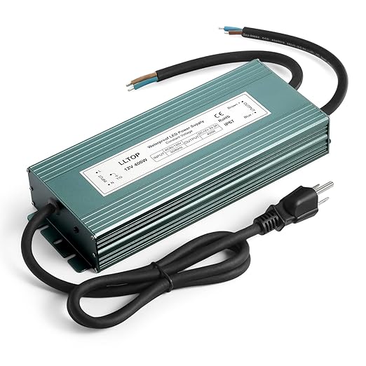 LLTOP LED Driver 400 Watts 110V/120V AC to 12V DC 33.3A Power Supply Waterproof by LLTOP