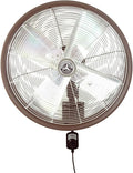 HydroMist Oscillating Wall Mounted Outdoor-Rated Fan, 3-Speed Control on Cord by HydroMist