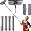 20+ Feet Reach 2 in 1 Window Washing Squeegee & Duster by Toromp