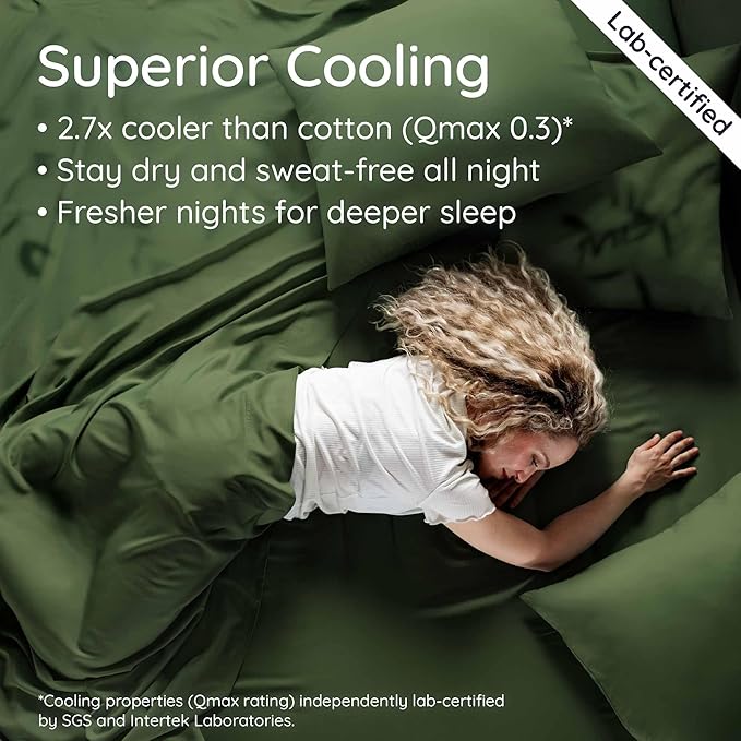Bambaw 100% Viscose Derived from Bamboo Fitted Sheet Twin Size, 15’’ Deep - Image 3