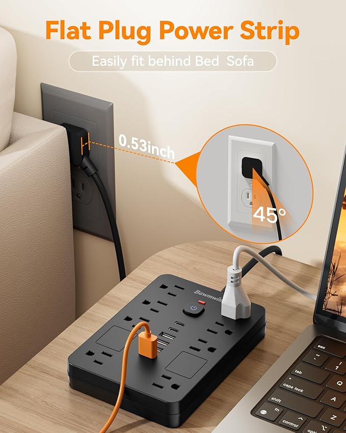 Bawmwim Surge Protector Power Strip - Image 5