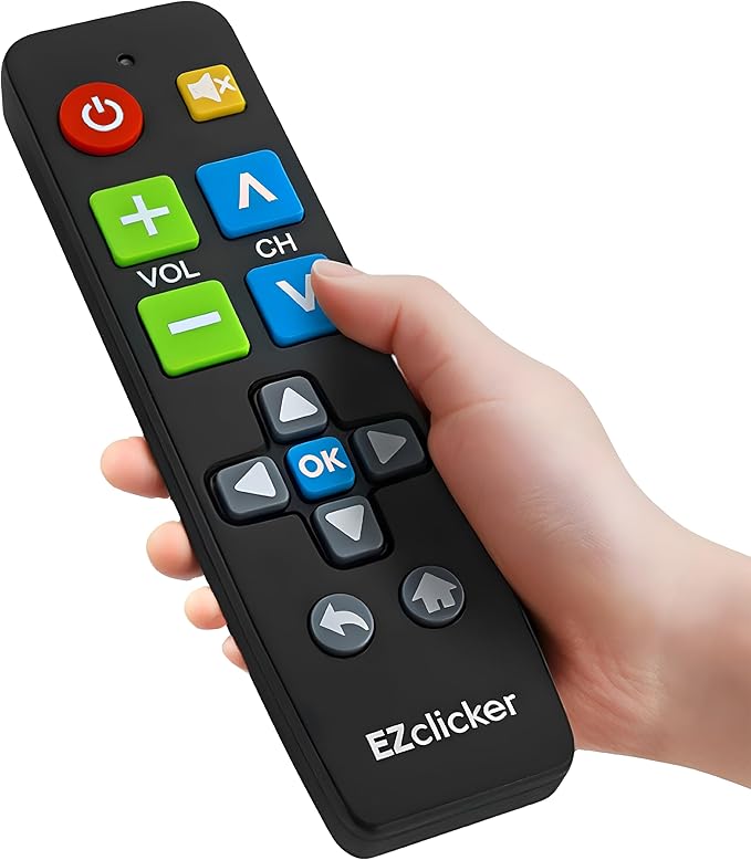 EZclicker Big Button Universal TV Remote Simple Easy to Use, Works by Unknown