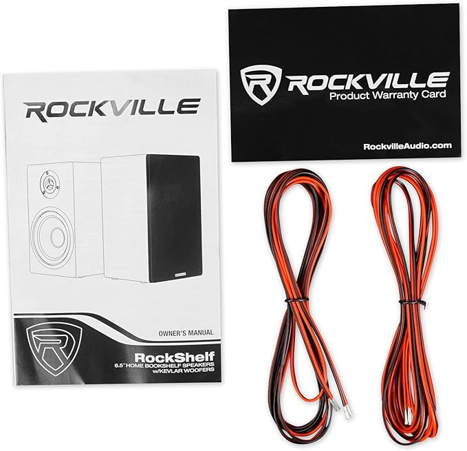Rockville 2 RockShelf 68W 400w White 6.5" Home Theater Bookshelf Speakers/8 Ohm - Image 7