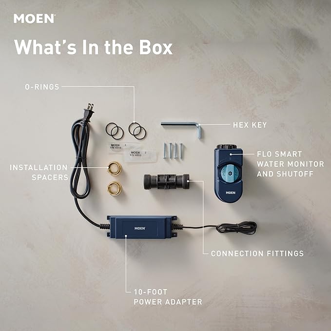 Moen Flo Smart Water Monitor and Automatic Shutoff Sensor, Wi-Fi Connected - Image 29
