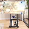 Rolling TV Stand on Wheels for 23-60Inch Flat/Curved Screen TVs, Tilt Mobile TV by Aokitsink