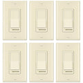 BESTTEN 6 Pack Dimmer Wall Light Switch, Compatible by BESTTEN
