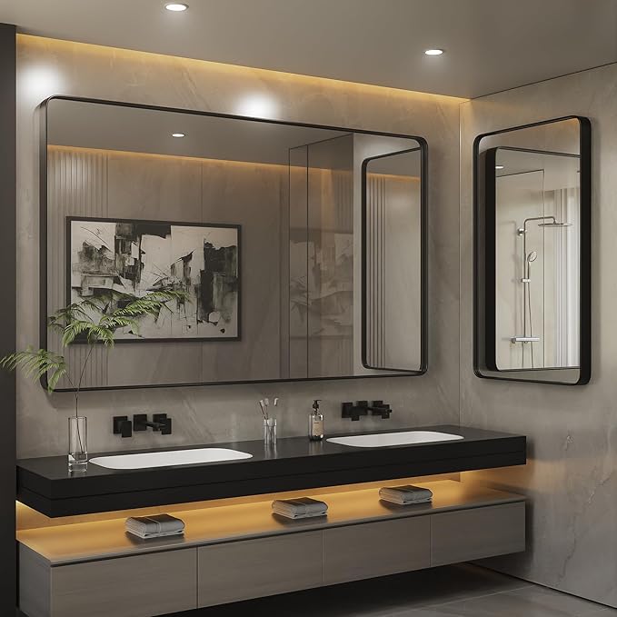 ISKM Large Silver Bathroom Mirror, 77 x 36 Inch Mirror - Image 7