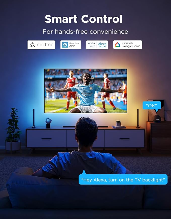 Govee TV LED Backlight 2, 14.4ft Cuttable TV Lights - Image 6