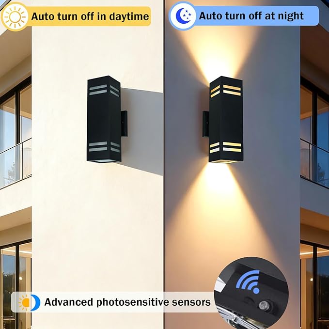 iYogaled Up and Down Outdoor Wall Lights Fixture – ETL Listed, Aluminum - Image 2