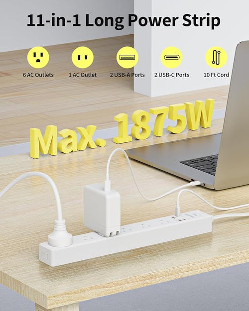 10 Ft Power Strip Surge Protector - Image 2