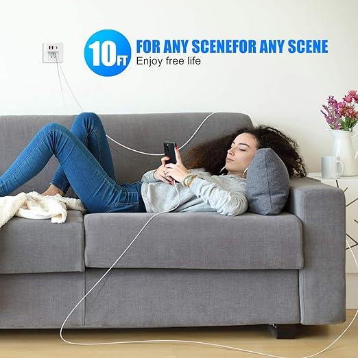 USB C Charger for iPhone 15, 4-Port Fast iPhone 15 Wall Charger Block, 10FT USB - Image 7