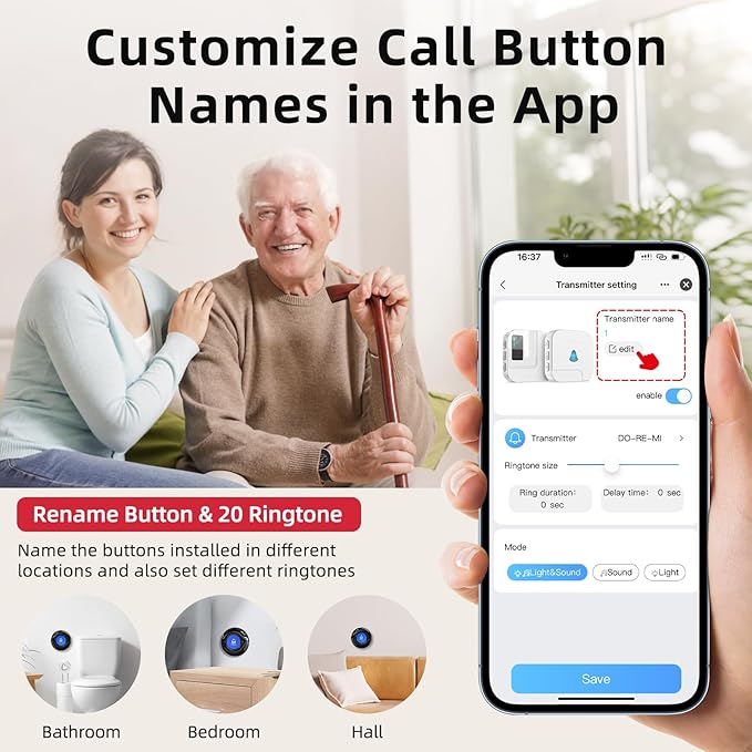 CallToU Wi-Fi Wireless Caregiver Pager Call Button - Image 7