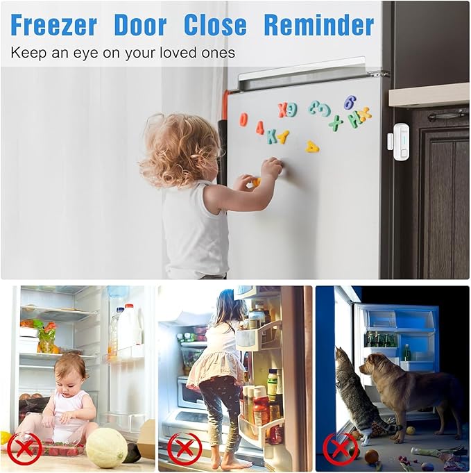 DAYTECH Fridge Door Alarm with Delay 1/2/3/4 mins Adjustable Close Windows - Image 3