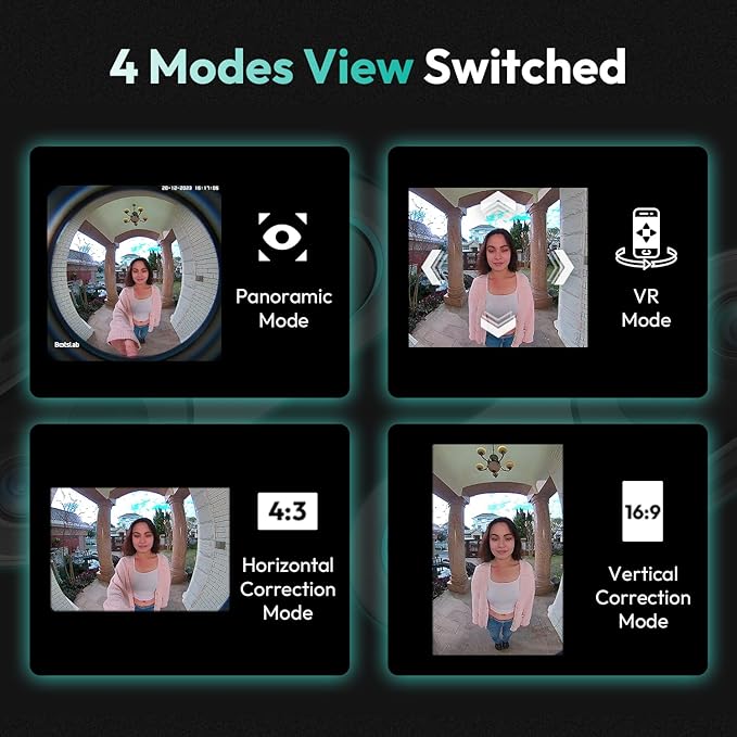 BOTSLAB 5MP Wireless Video Doorbell Camera, 180° Head-to-Toe View, AI Motion - Image 8