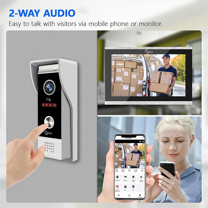 Wired Smart Video Apartments Intercom System, 10 Inch Monitors - Image 3