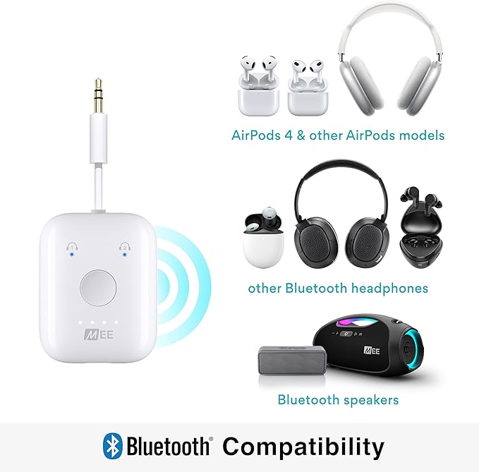 MEE Audio Connect Air in-Flight Bluetooth Wireless Audio Transmitter, - Image 5