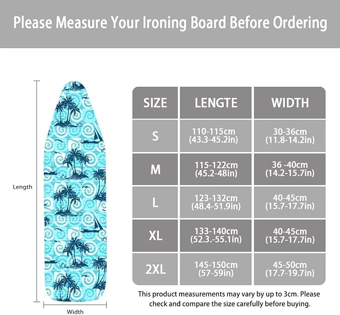 ZCFYGDX 15" x 54" Ironing Board Cover Scorch Resistant, Wear & Soil Resistant - Image 5