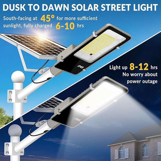 LYKENTOR Solar Lights Outdoor Waterproof IP65: 10000mAH Solar Street Light - Image 4