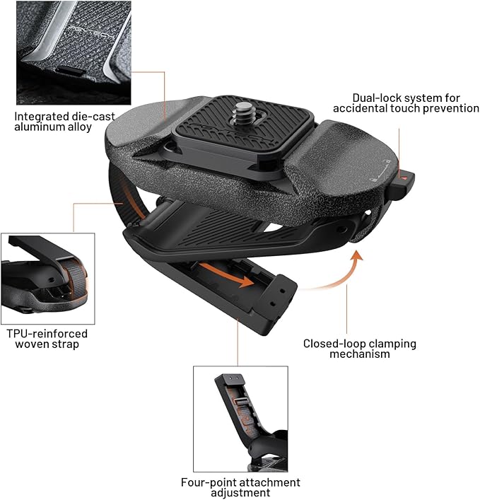 PGYTECH 2025 New Version Beetle Camera Clip V2, Quick Release Camera Backpack - Image 2