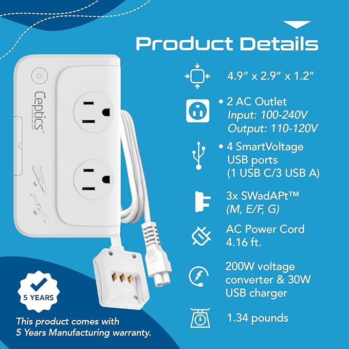 Ceptics South Africa Voltage Converter - 200W Convert 220V to 110V - Image 9