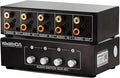 4-in 1-Out RCA 3.5mm AuxAudio Switch Box Audio Converter 4 Channels 1-in 4-Out by WisWinDa