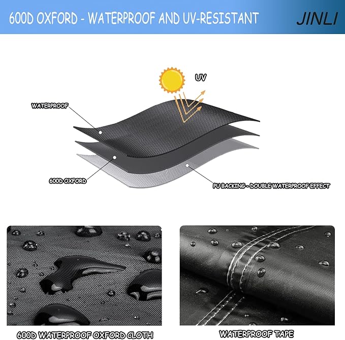 JINLI 65-70 inch outdoor TV trolley cover, courtyard TV cover, Oxford fabric - Image 6