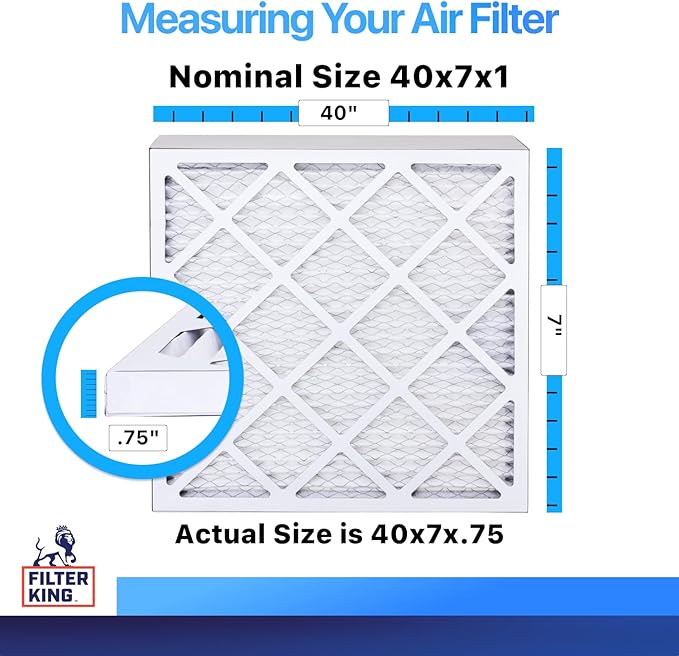 Filter King 40x7x1 Air Filter | 4-PACK | MERV 8 HVAC Pleated A/C Furnace - Image 2