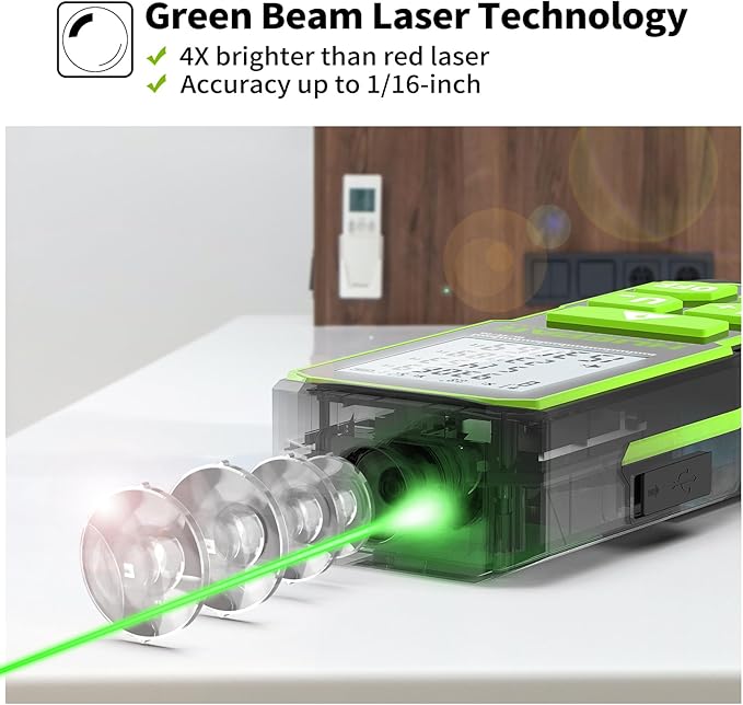 393FT Professional Green Laser Measuring Tool - Image 3