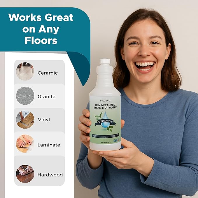 Steam & Go Demineralized Water for Steam Cleaner, PVC-Free Floor Cleaner Liquid - Image 5