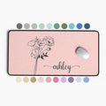 Hilis Personalized Gift Custom Mouse Pad, Personalized Birth Flower, Color and by HilisJewelry