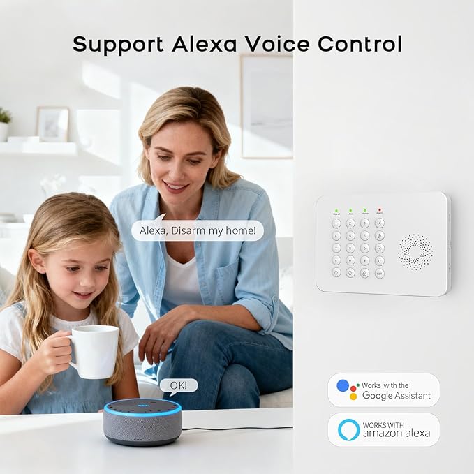 LWOHSI Home Security Systems, Wireless DIY Burglar Alarm Kits, Smart Home Alarm - Image 4