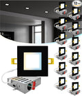 NUWATT 12 Pack 4 Inch Square Ultra-Thin LED Recessed Lighting, Selectable by NUWATTLighting