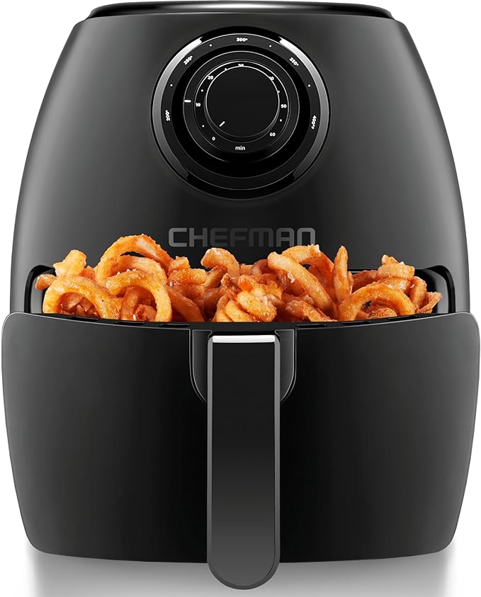 CHEFMAN Small Air Fryer Healthy Cooking, 3.6 Qt, User Friendly and Dual Control by Chefman