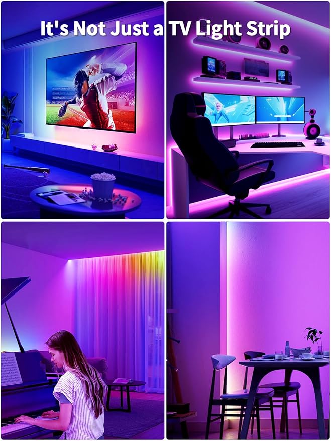 KANTUTOE LED Lights for TV, 23ft Backlights for 75-100in TV, RGB Backlight - Image 6