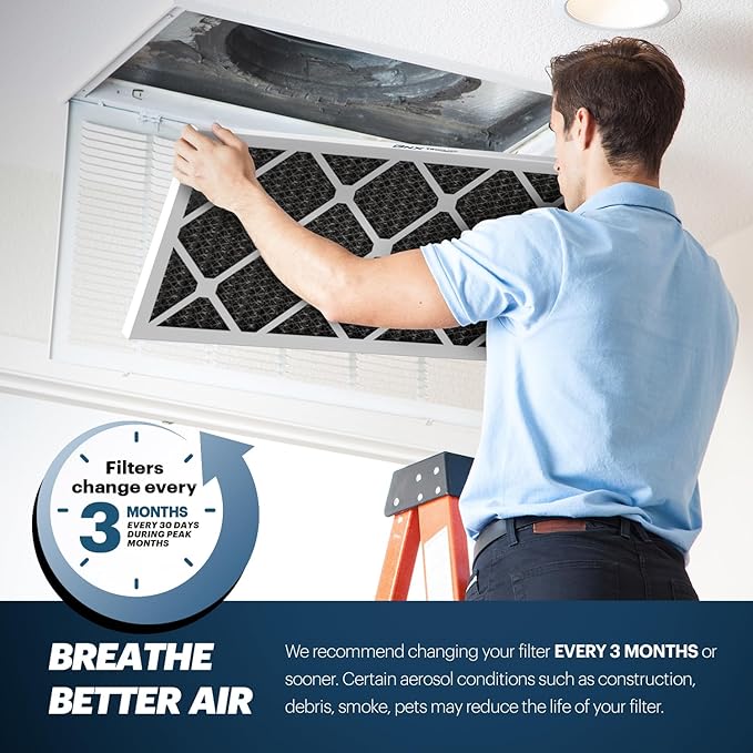 BNX TruFilter 18x24x1 MERV 12 Odor Defense AC Furnace Air Filter - Image 7