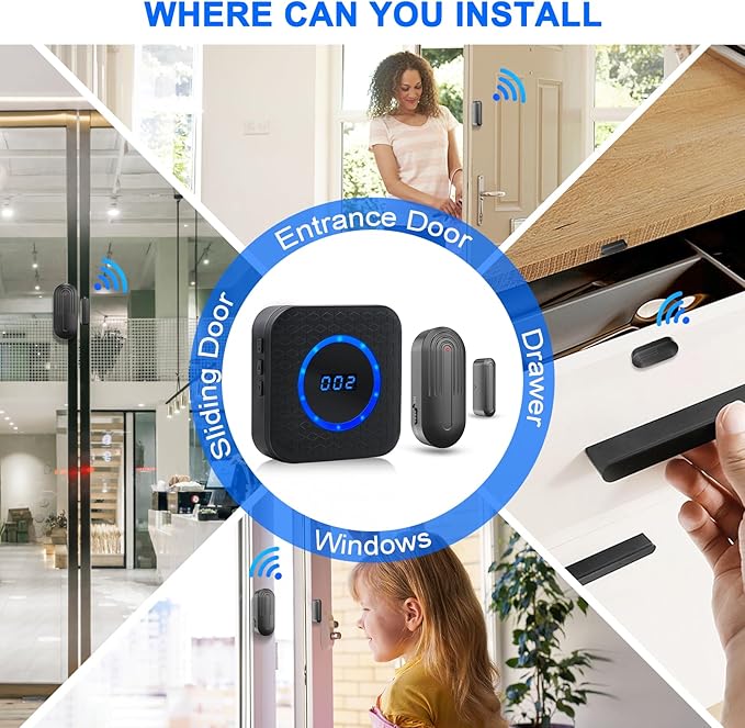 Wireless Door Chime for Business When Entering Door Chimes When Door Opens for - Image 7