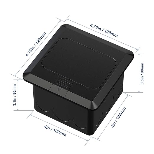 KYHSHJ Pop Up Floor Electrical Outlet Box Kit，20 Amp Stainless Steel TR - Image 5