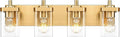 METWET Bathroom Light Fixtures, 4-Light Modern Wall Sconces by Metwet